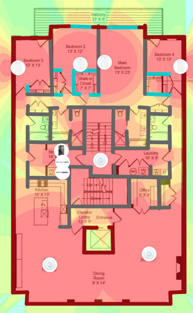 Floor plan with AP placed